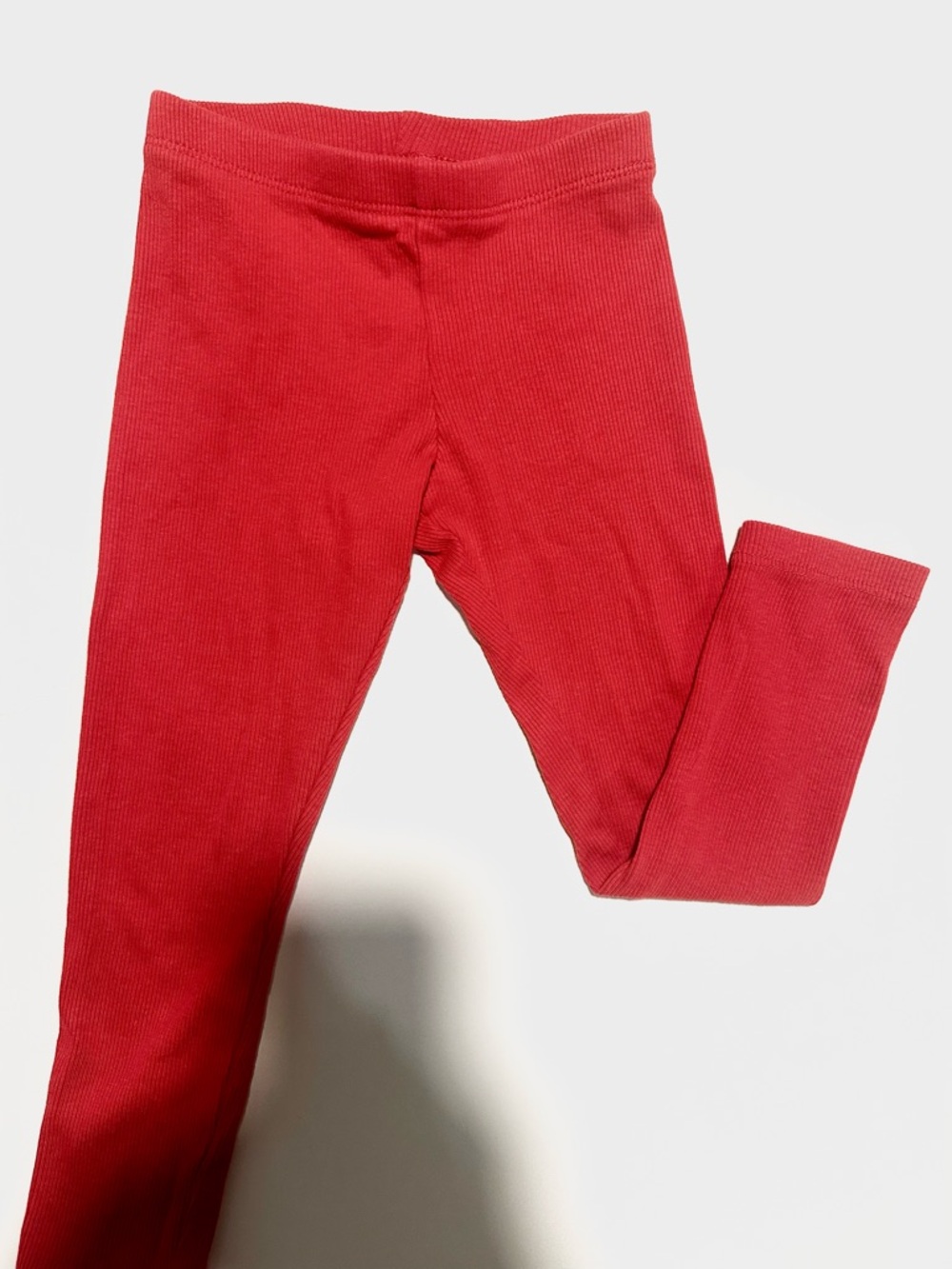 H&M Kids Red Ribbed Leggings